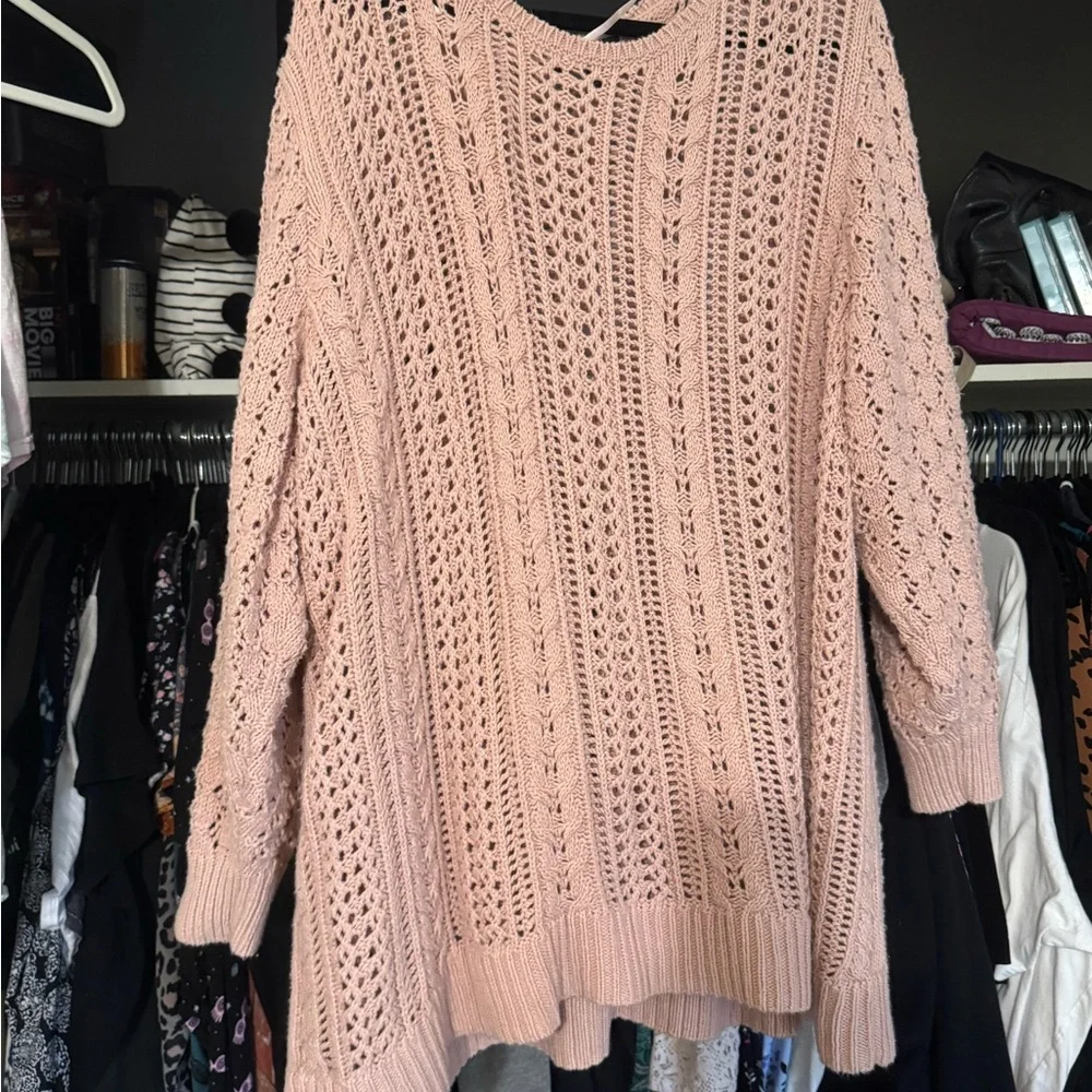 Pink Knit Women's Sweater - Picture 1 of 1